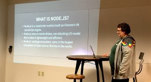 Michelle presents NODE.JS.