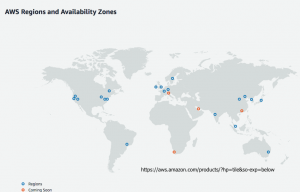 AWS Regions and Availability Zones.